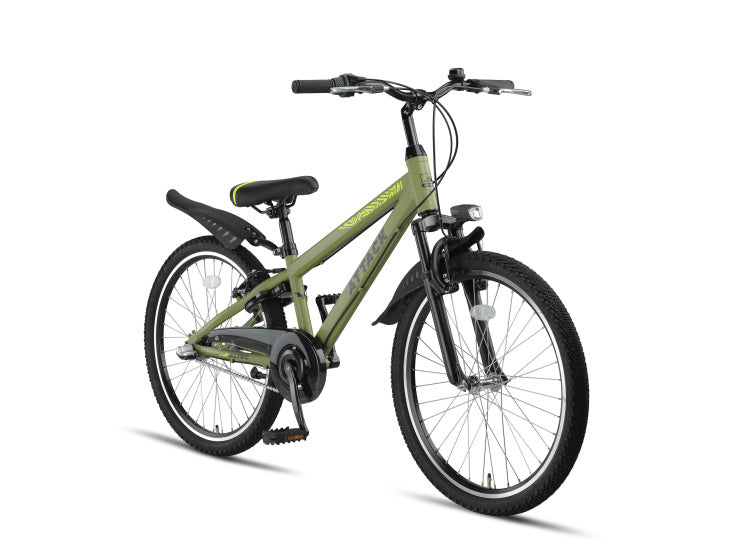 Altec attack mtb 24 tommer drenge 3sp v-bremser armygrøn