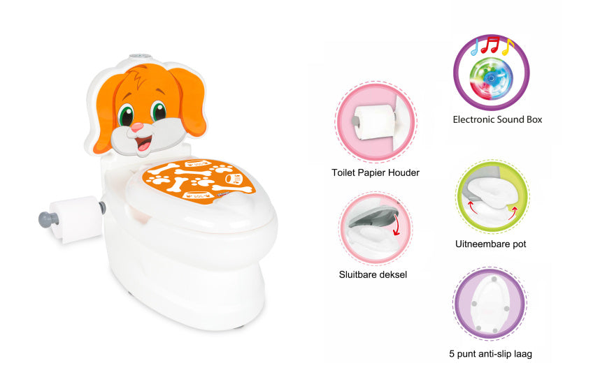 Pilsan Dog Educational Plaspot Wit Brown