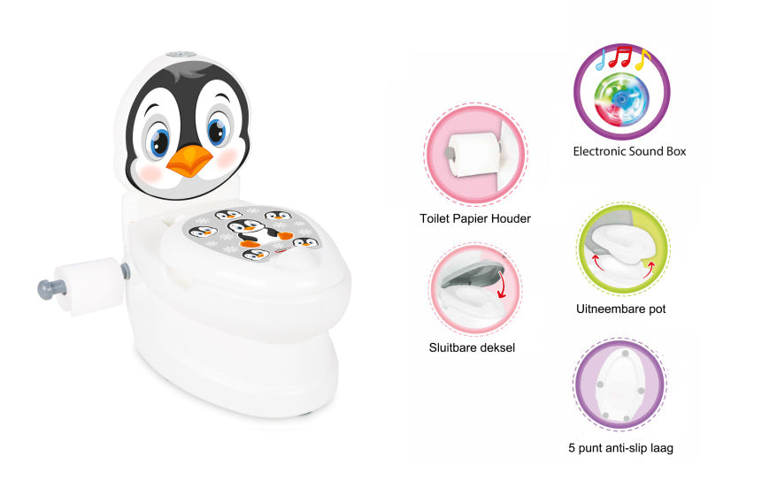 Pilsan Penguin Educational Plaspot Wit Black