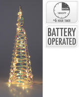 Home styling kegel 40cm regenboog micro led met timer