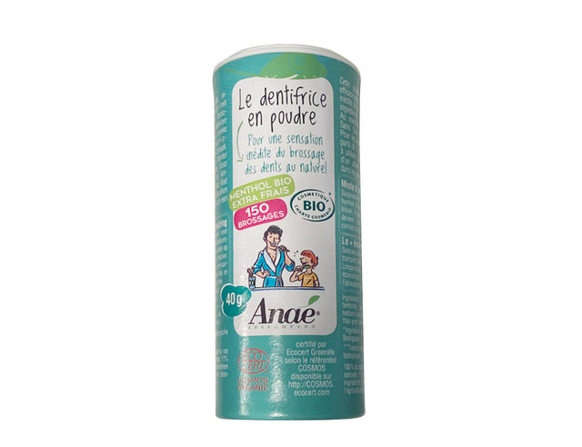 Anae tandbørstepulver uden fluor - mentol - 40g