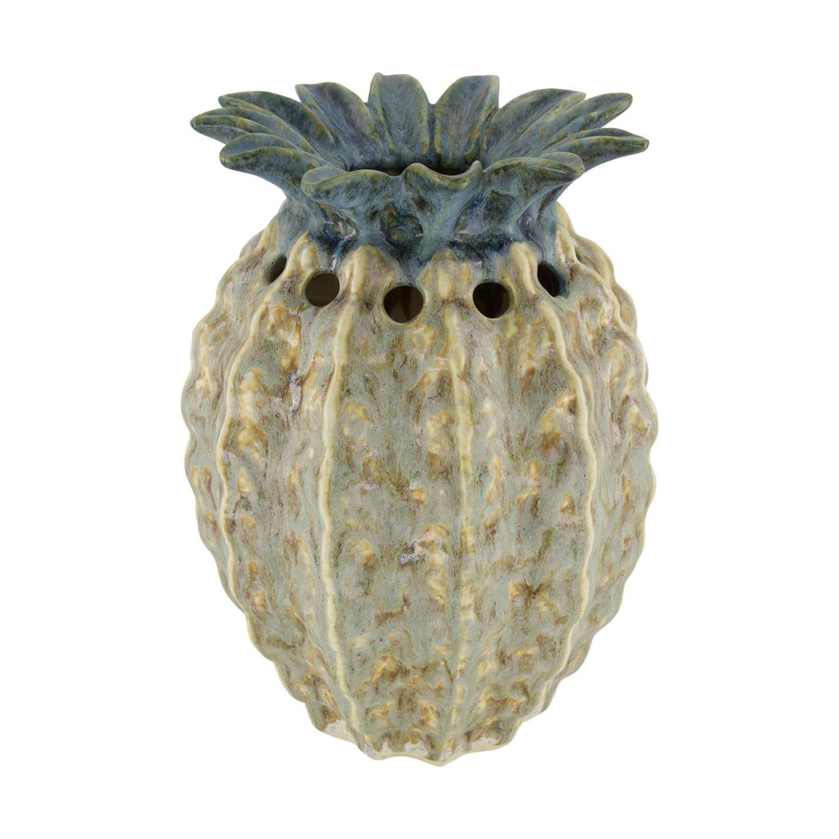 Dijk natural collections vase ananas keramik blå ø24xh34cm