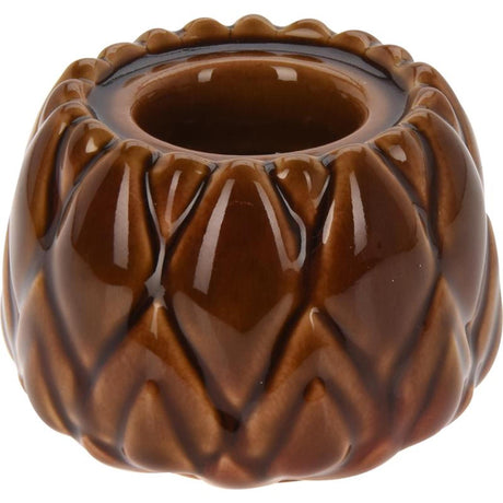 Home styling artisjok theelichthouder keramiek 8cm