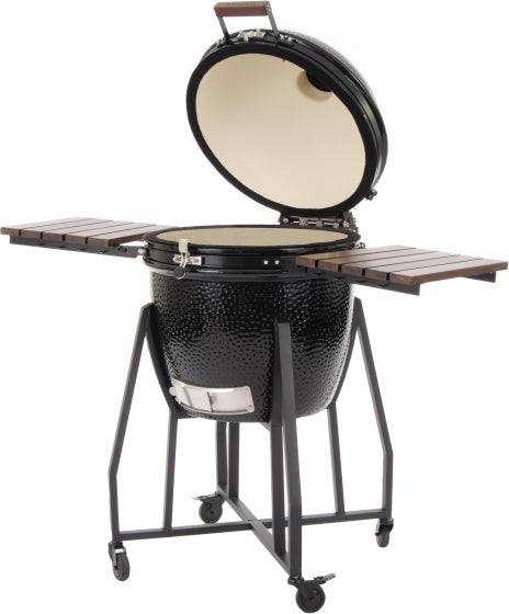 Arbaer kamado stor Ø 21 tommer med ramme keramisk sort