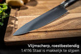 Arbaer knivsæt med magnetblok, 6-delt hanke i gaveæske