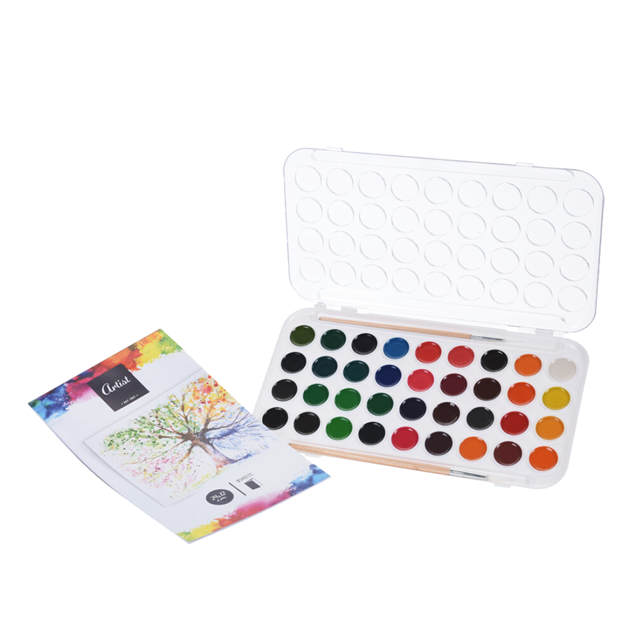 Artist waterverfset 36 kleuren