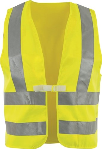 Asatex sikkerhedsvest | størrelse universal | gul m. reflekterende skuldre striber | og 20471 cl. 2 | 1 stk - wtgp3 - wtgp3