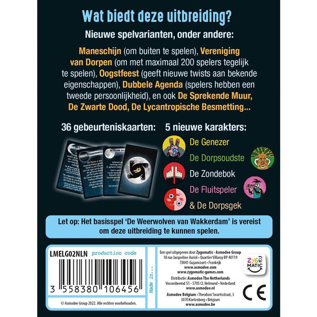 Zygomatic brætspilsstudiet varulvene fra wokedam - fuldmånekortspiludvidelse
