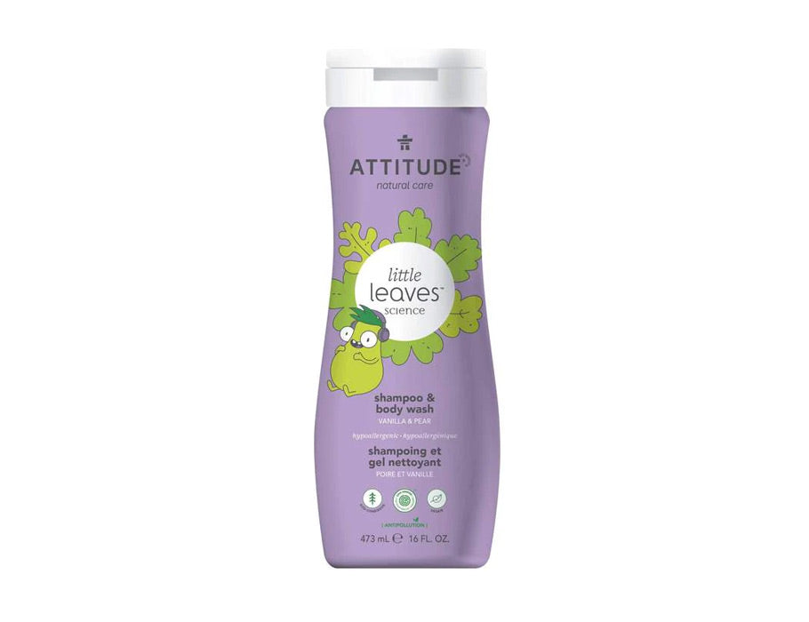 Attitude little leaves™ - shampoo duschgel - vaniljepære - 473ml