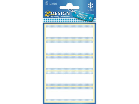 Kangaro fryser label z-design home 76x22mm 25 labels hvid blå. bundt med 10 pakker