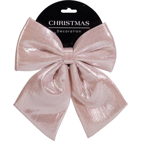 Home styling pink sløjfe 23cm julevedhæng pink sløjfe 23cm