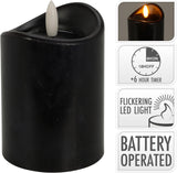 Home styling LED stearinlys 70x100mm sort