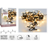 Julelys 96led batteri varm hvid