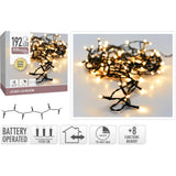 Julelys 192led batteri hvid