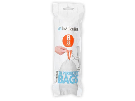 Brabantia perfectfit 5 liters affaldssække b rulle med 20 poser
