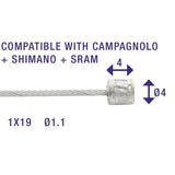 GARMÆRLIG KABEL SHIMANO 2,25 M 1,1 mm 6472 Sølv