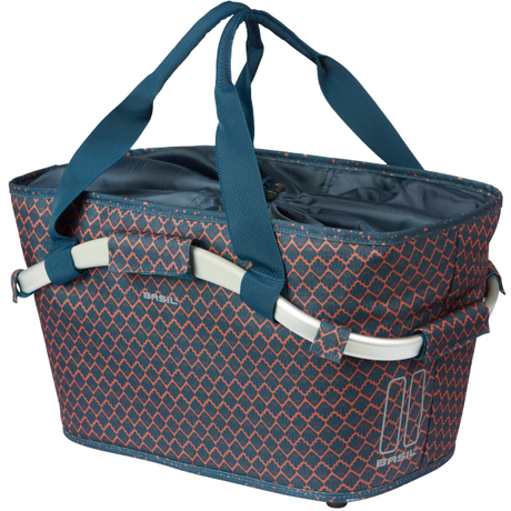 Basil cykelkurv flair bære alle bagerste kurv med mål montering 38 x 21 x 27 cm - marineblå