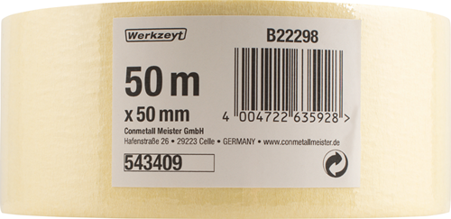 Werkzeyt malerbånd 50mm x 5m - b22298