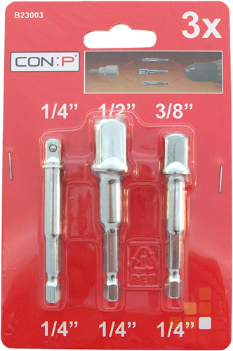 Con:p adapter sæt 3 stk - b23003