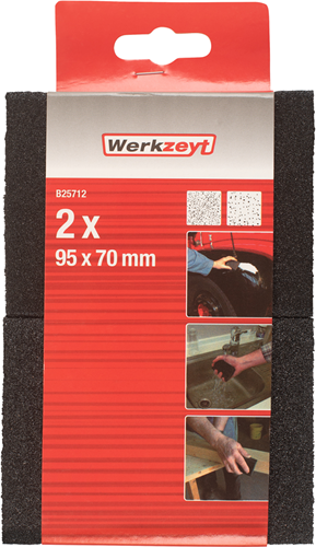 Werkzeyt skuresvamp (forskellige korn) 2 stk - b25712