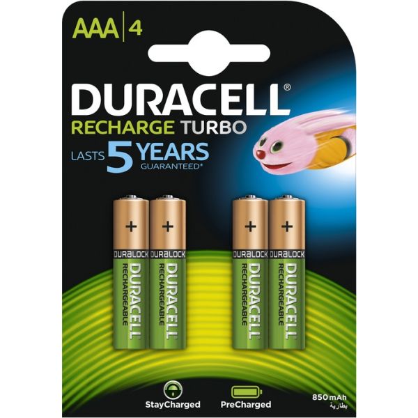 Duracell genopladelige batterier plus strøm aaa