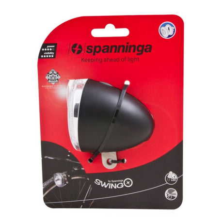 Spanninga Swingo forlygte Black Batt. kort