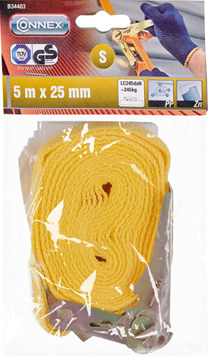 Connex spændestrop 5,0m med hejs 1dr 245kg - b34403