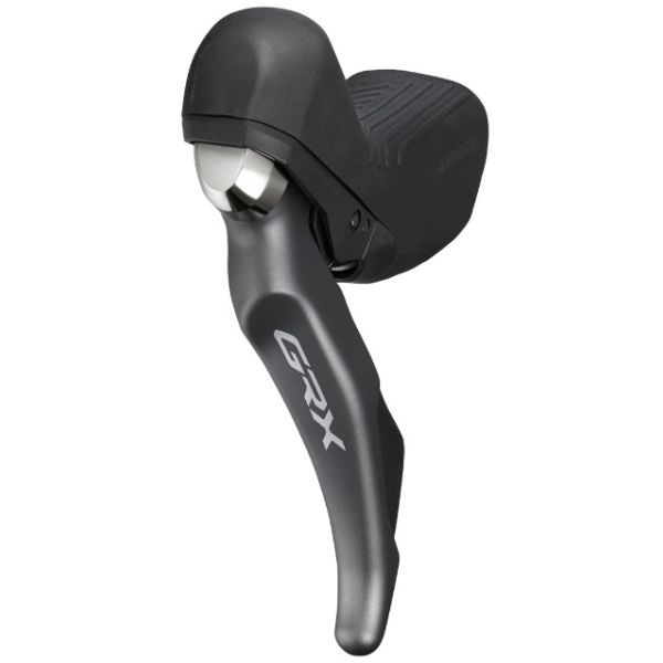 Verleller (til venstre) med bremsehåndtag 2-hastighed Shimano GRX ST-RX810 til skivebremser
