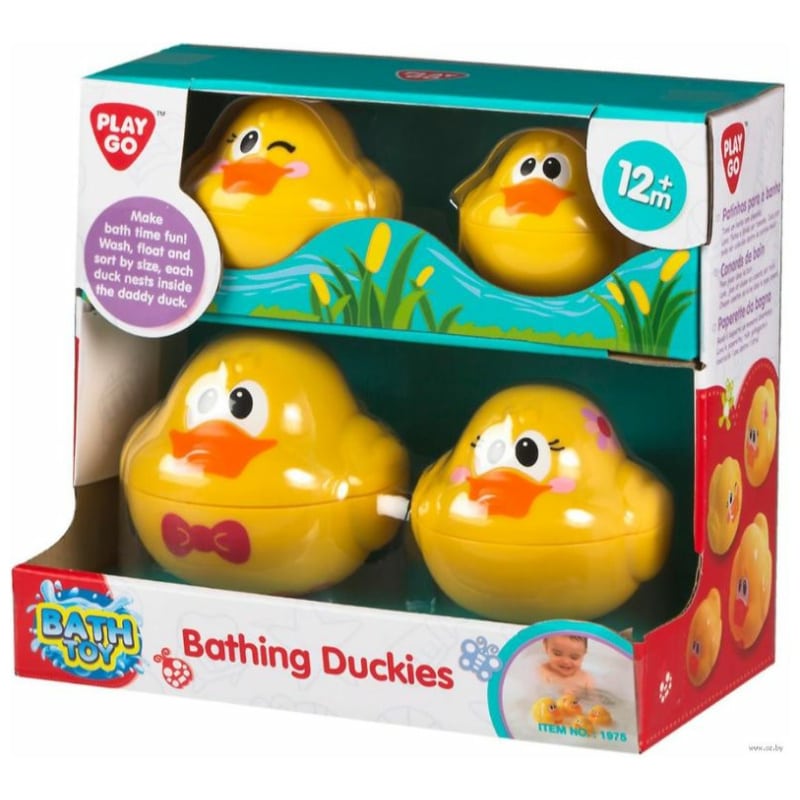Playgo 4 badeænder, der også passer sammen