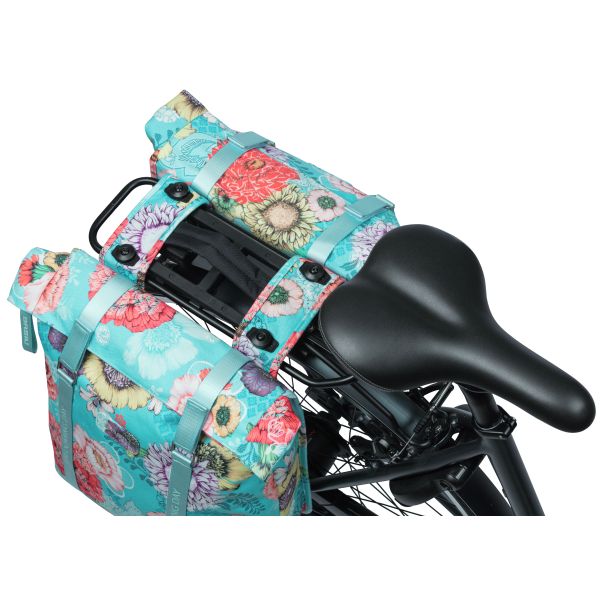 Basil Bloom Field dobbelt cykelpose, vandtæt, himmelblå, 35L