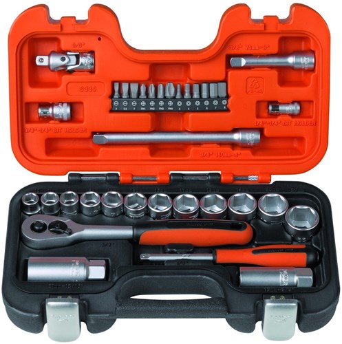 Bahco topnøglesæt 33 pcs s-330-1 4+3 8 ""