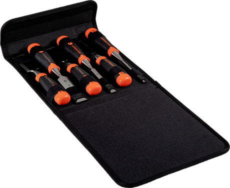Bahco 434-s6-pp 6-delt ergonomisk mejselsæt i polyesterholder | 434-s6-s
