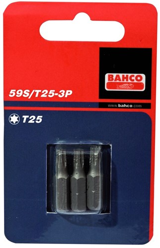 Bahco x3 bits t15 25mm 1 4 dr standard | 59s t15-3p