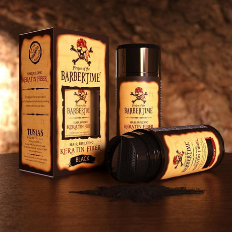 Barbertime håropbygning keratin fiber sort 21gr.