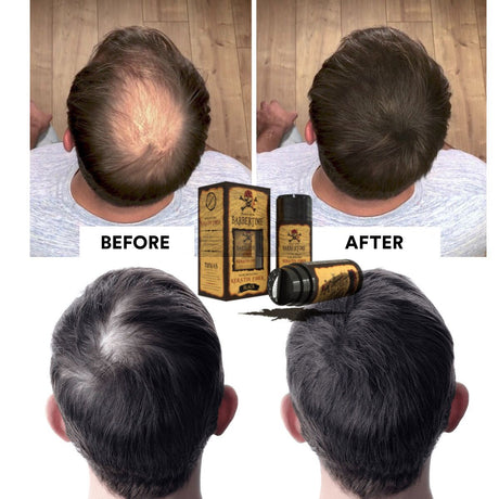 Barbertime håropbygning keratin fiber mørkebrun 21gr.
