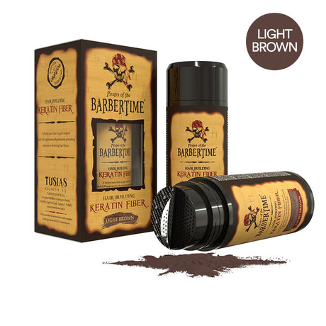 Barbertime håropbygning keratin fiber lysebrun 21gr.