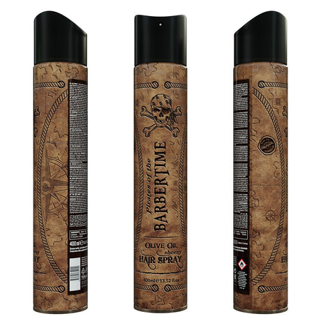 Barbertime hårspray shine olivenolie 400ml