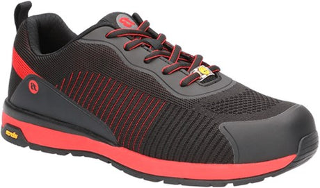Bata werkschoen radiance spark laag s1p | zwart rood (w) | maat 40 - 00.017.115.40