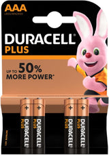 Duracell plus power duralock alkalisk aaa lr03 blister a 4 stk