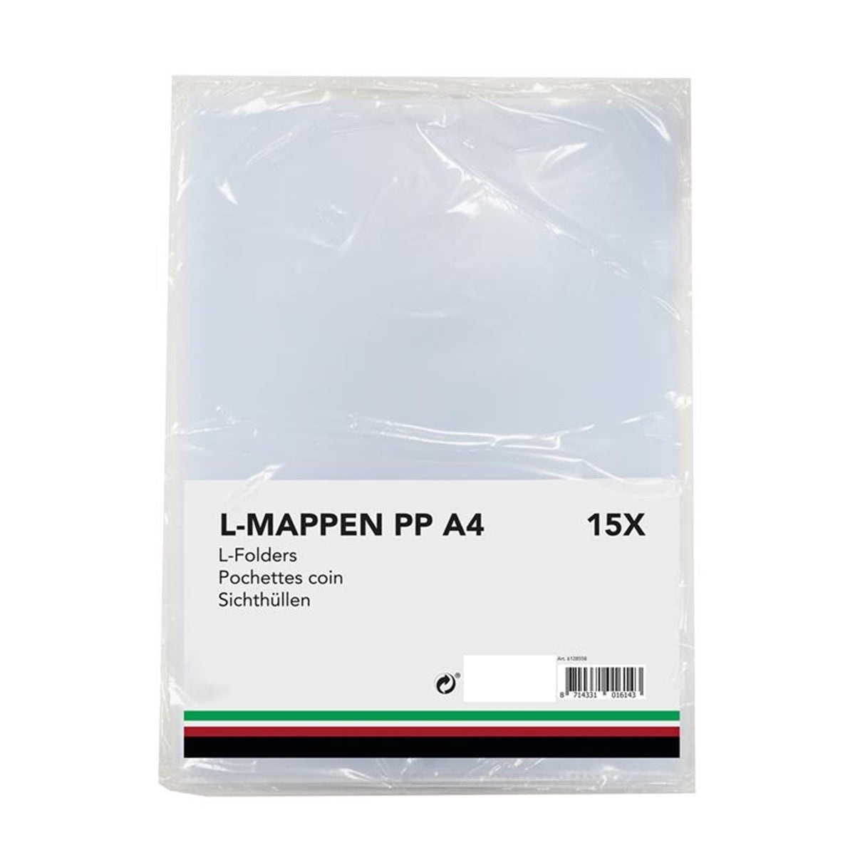 L-mapper pp a4 pakke med 15 stk