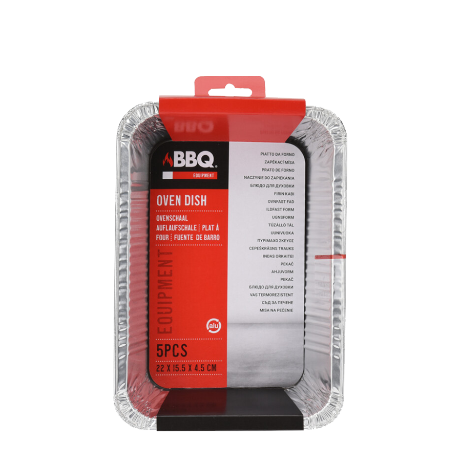 BBQ grill bradepande aluminium 22x15,5x4,5cm 5 stk.