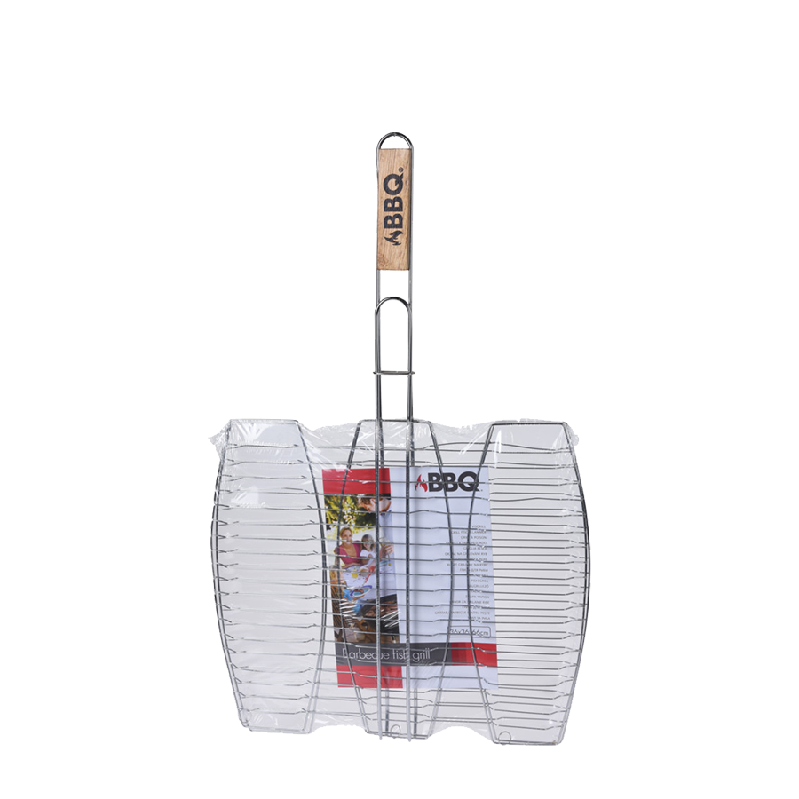 Bbq barbecue visgrill metaal 36x36cm