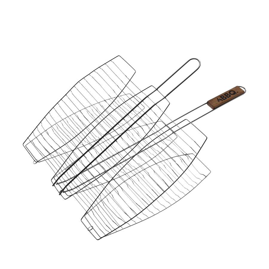 Bbq barbecue visgrill metaal 36x36cm
