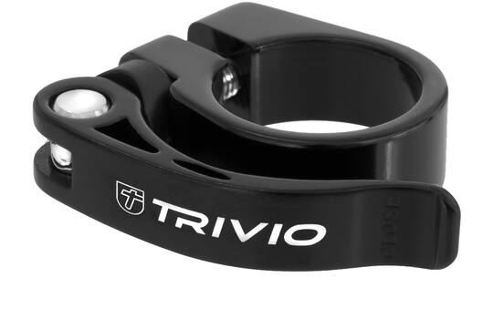 Trivio - sadelpindsklemme aluminium sort 34,9 mm quick release