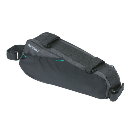 Basil Discovery 365D Frametas M - Sporty Compact Bicycle Bag til Men's Ladies Bike - 1,8L - Black Melee