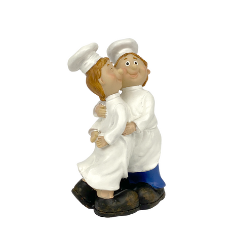 Figur deco kok, der krammer kokke