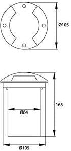 Bemko jordspot mr16 gu10 ip67 105mm rund 2 sider - 5070495