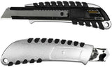 Enzo Benson snap-off kniv 18mm aluminium sort - 6410820