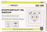 Enzo benson inbouw stopcontact ra + usb + usb-c wit - 4650012