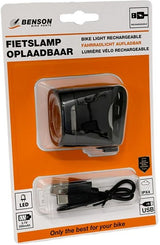 Enzo benson led fietslamp usb oplaadbaar wit - 5700341